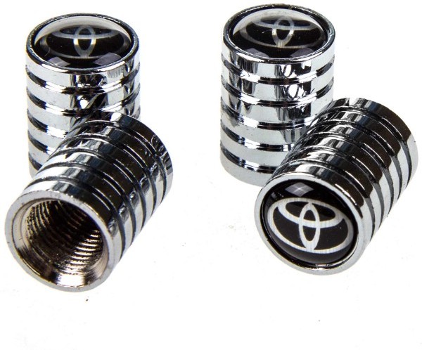 Колпачок на вентиль металл SW c эмблемой Toyota 4 шт