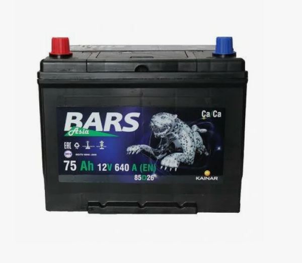 Аккумулятор BARS Asia 75 Ач (85 D 26 R) пр.п.
