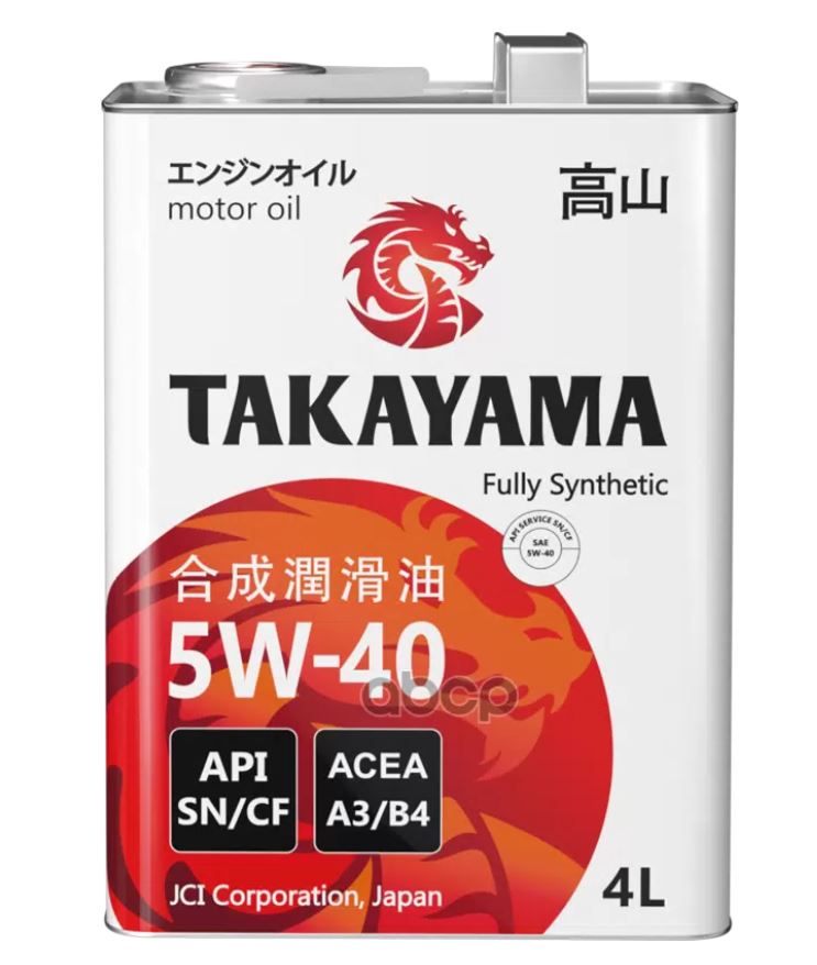 Takayama 5w40 A3/B4  SN/CF  4л металл